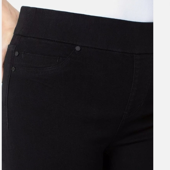 Liverpool Womens SiennaLegging Pull-On Denim Jean Pants, Black Rinse, Size 8 - Picture 2 of 8